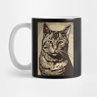 Cute Cat Face Vintage Mug